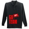 Long Sleeve Silk Touch Polo with Pocket Thumbnail