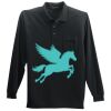 Long Sleeve Silk Touch Polo with Pocket Thumbnail